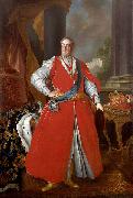 Louis de Silvestre Portrait of King Augustus III in Polish costume. oil painting on canvas